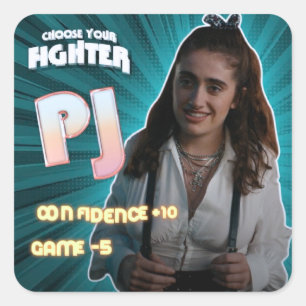 PJ   Bottoms Movie-teken   Ongetalenteerde gay   Vierkante Sticker