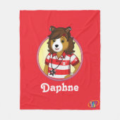 PJ Collie Fleece Deken (Voorkant)