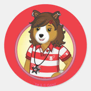 PJ Collie Ronde Sticker