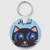 PJ Kat, miauw! Button Sleutelhanger (Voorkant)