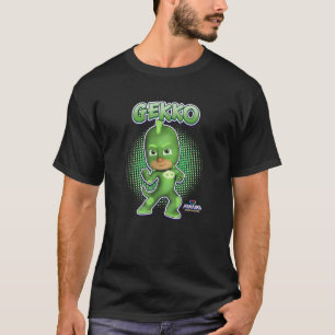 PJ Masks Gekko Comic Style Pose Paneel Logo  T-shirt