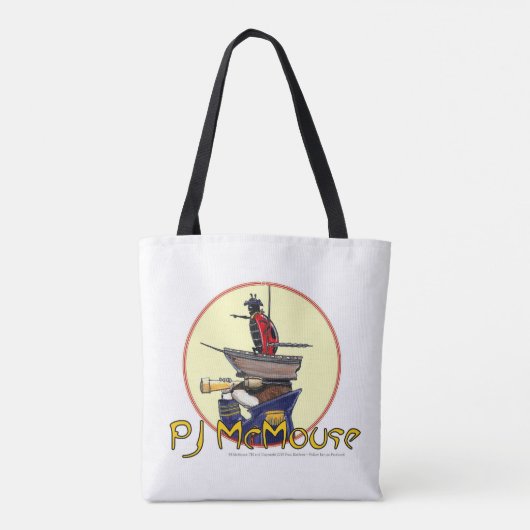 PJ McMouse CANVAS TAS! Tote Bag (Achterkant)