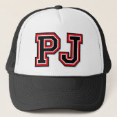 'PJ'-monogram Trucker Pet (Voorkant)