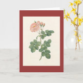 PJ Redoute - Rosa damascenadageraad Kaart (Gele Bloem)