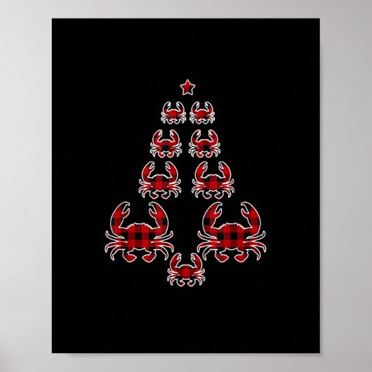 Pjama's met rode gebufferde buffelkrab poster (Voorkant)