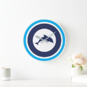 PJK 10.75" Round Acrylic Wall Clock / dolphin Grote Klok (Huis)