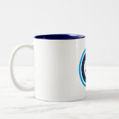 PJK 11oz Mug / dolphin logo / blue inside Tweekleurige Koffiemok (Links)
