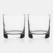 PJK 12oz Rocks Glass Set of 2 / black logo & kanji Whisky Glas (Rechts)