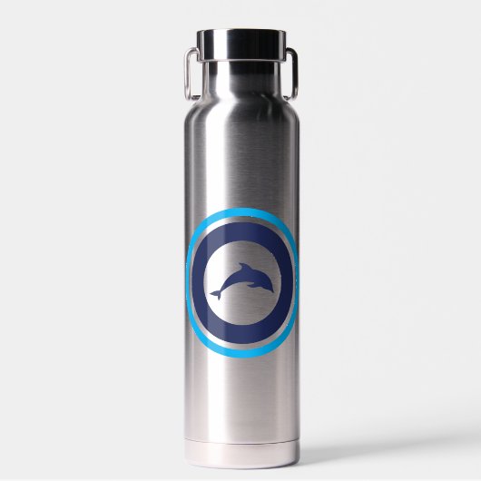 PJK 22oz vacuüm geïsoleerde fles / dolfijn & kanji (Voorkant)