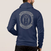 PJK Bella Zip Hoodie / Unisex / dolfijnenblauw (Achterkant)
