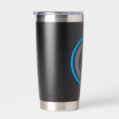 PJK Black 20oz Thermal Tumbler / dolphin & logo Geïsoleerde Drinkbeker (Rechts)
