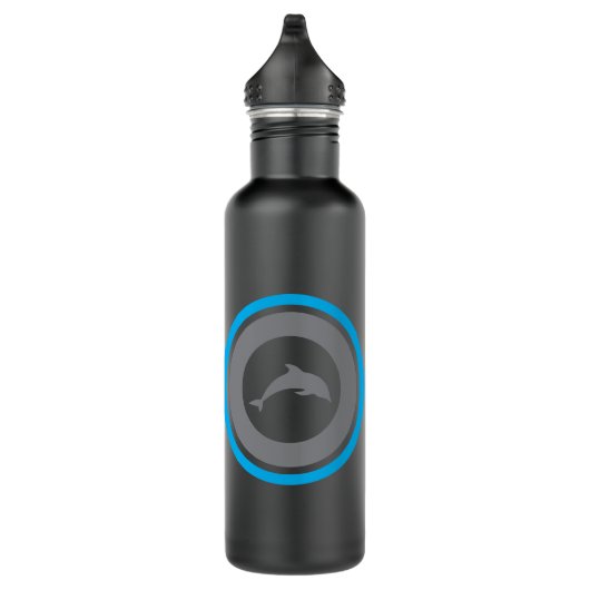 PJK Black Water Bottle / dolphin & logo Waterfles (Rechts)