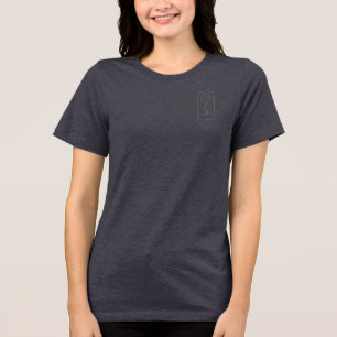 PJK Women's Grey Bella+Canvas / kanji & logo / Tri-Blend Shirt