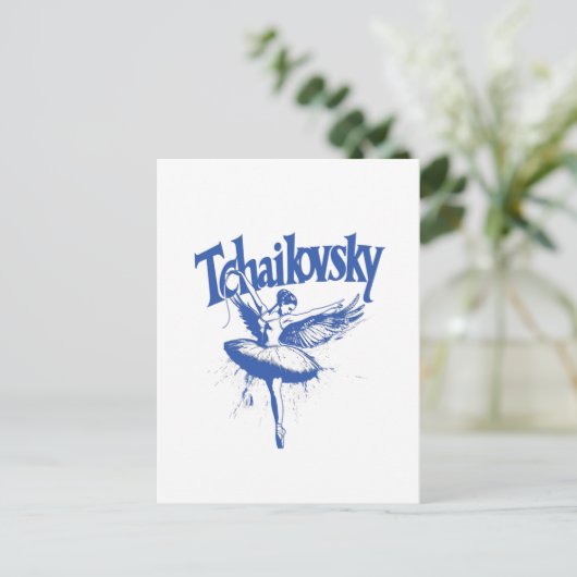 Pjotr Iljitsj Tsjaikovski, Zwanenmeer Briefkaart (Staand voorkant)