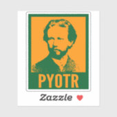 Pjotr Tchaikovsky Pop Art op maat gesneden vinyl Sticker (Vel)