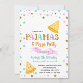 Pjs en pizzafeestjes kaart (Voorkant)