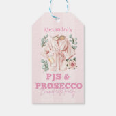 Pjs en Prosecco Bachelorette Cadeaulabel (Achterkant)