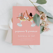 PJ's en Prosecco Pajama Party Verjaardagsfeest Kaart