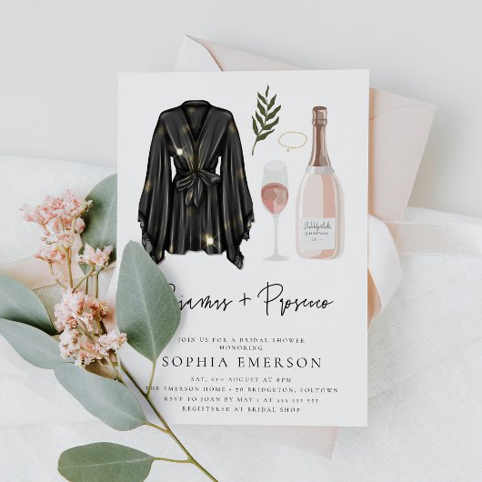 PJ's en Prosecco Pajama Party Vrijgezellenfeest Kaart