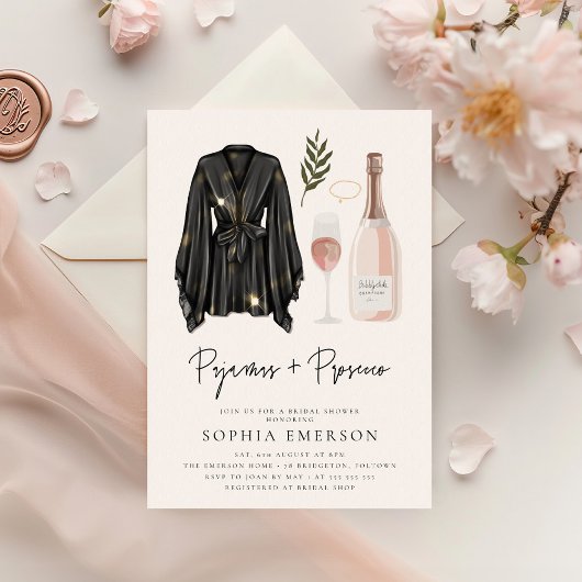 PJ's en Prosecco Pajama Party Vrijgezellenfeest Kaart