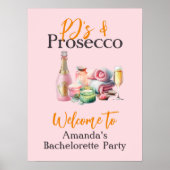 Pjs en Prosecco Pink Spa vrijgezellenfeest Poster (Voorkant)