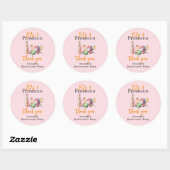 Pjs en Prosecco Pink Spa vrijgezellenfeest Ronde Sticker (Vel)