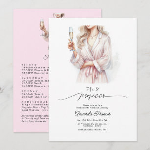 PJs & Prosecco Pyjama Feest Jonggezellenweekend Kaart