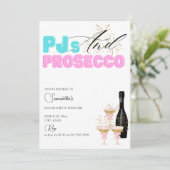 PJ's Prosecco Pyjama Party Bachelorette Weekend Kaart (Staand voorkant)