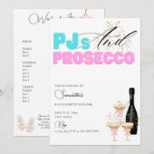 PJ's Prosecco Pyjama Party Bachelorette Weekend Kaart (Voorkant / Achterkant)