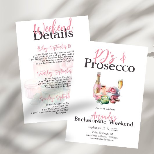 PJ's Prosecco Spa Bachelorette Party Route Kaart