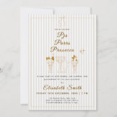 PJ's, Spint & Prosecco Cat Pajama Party Invitation Kaart (Voorkant)