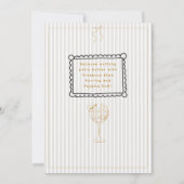 PJ's, Spint & Prosecco Cat Pajama Party Invitation Kaart (Achterkant)