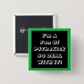 PJTheKick Fan Badge Vierkante Button 5,1 Cm (Voorkant /achterkant)