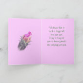 PK Cactus Bloom-aanpassen voor elke gelegenheid Kaart (Binnen)