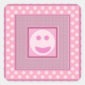 Pk&G Smile Stickerblad Vierkante Sticker (Voorkant)