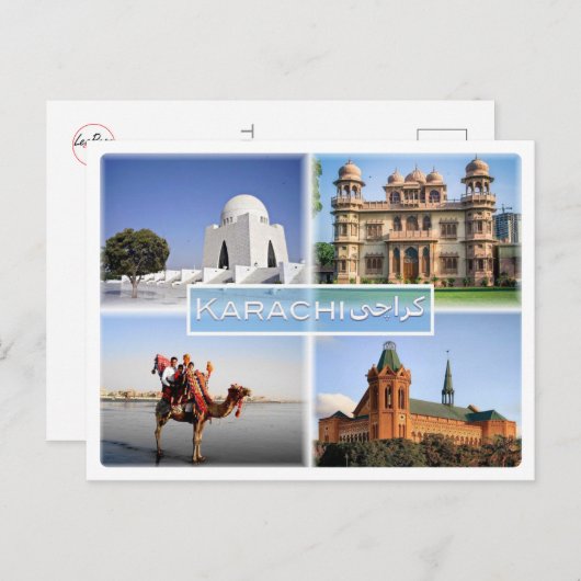 PK Karachi - Mazar e Quaid - Mohatta Palace - Briefkaart (Voorkant / Achterkant)
