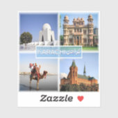 PK Karachi - Mazar e Quaid - Mohatta Palace - Sticker (Vel)