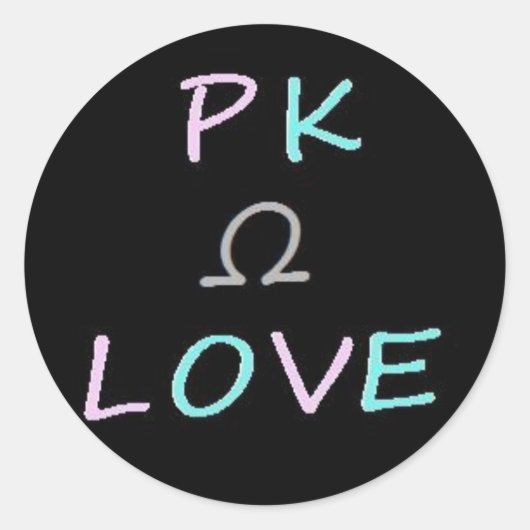 PK Liefde Omega Sticker (Voorkant)