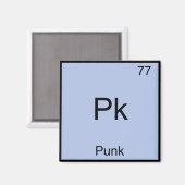 Pk - Punk scheikundeelement symbool T-Shirt Magneet (Voorkant / Achterkant)