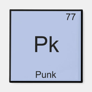 Pk - Punk scheikundeelement symbool T-Shirt Magneet
