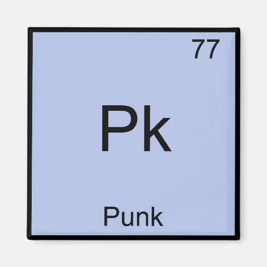 Pk - Punk scheikundeelement symbool T-Shirt Magneet (Voorkant)