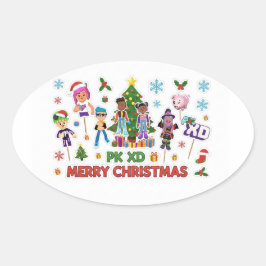 PK XD Game for video games lover Ovale Sticker