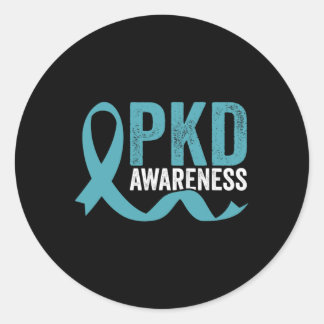 PKD-bewustzijn Polycystische nierziekte Warrior FI Ronde Sticker