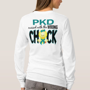 PKD overgebracht met de verkeerde kuiken T-shirt