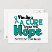 PKD Polycysteus Nierziekte HOPE 5 Briefkaart (Voorkant / Achterkant)