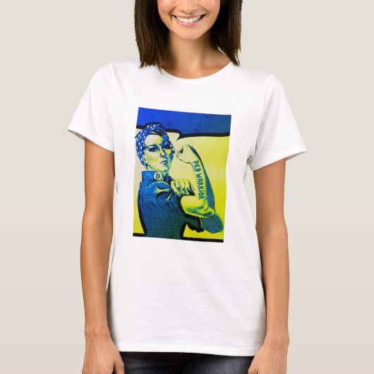 PKD WARRIOR VROUW - Awareness Retro Tattoo Fun T-shirt (Voorkant)