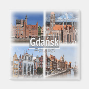 PL0021 Europa, Polen, koelkast van Gdansk Magneet