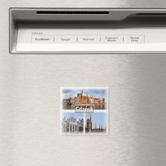 PL0022 Europa, Polen, koelkast van Gdansk Magneet (Insitu (Vaatwasser))