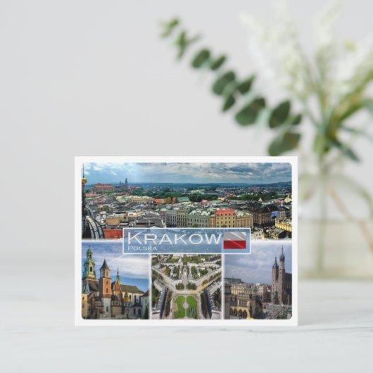 PL Polen - Krakow - Briefkaart (Staand voorkant)