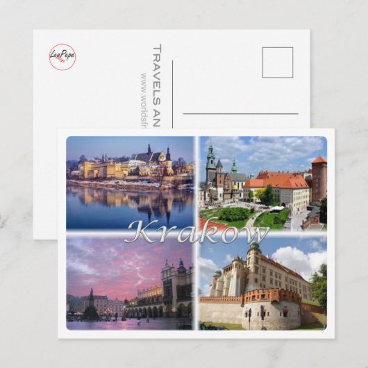 PL Polen Polska - Krakow - Briefkaart (Voorkant / Achterkant)